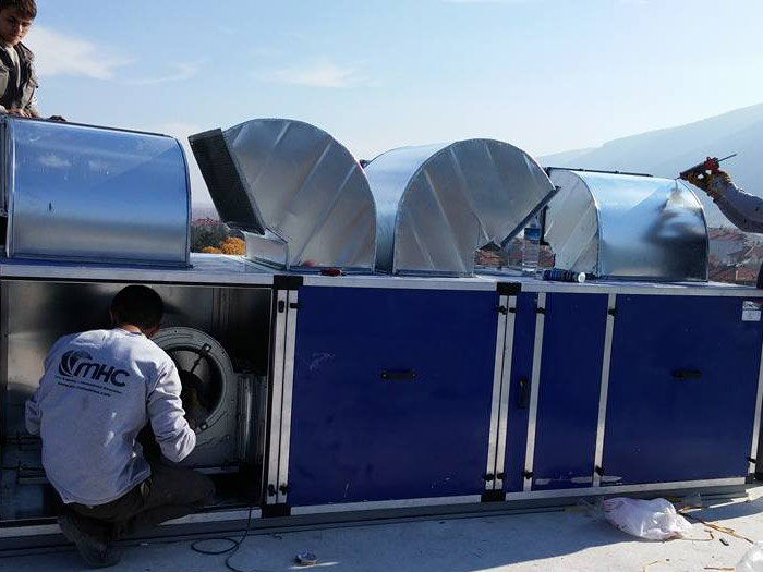 Mekanik havalandırma klima santrali montajı ve teknik servis hizmeti.