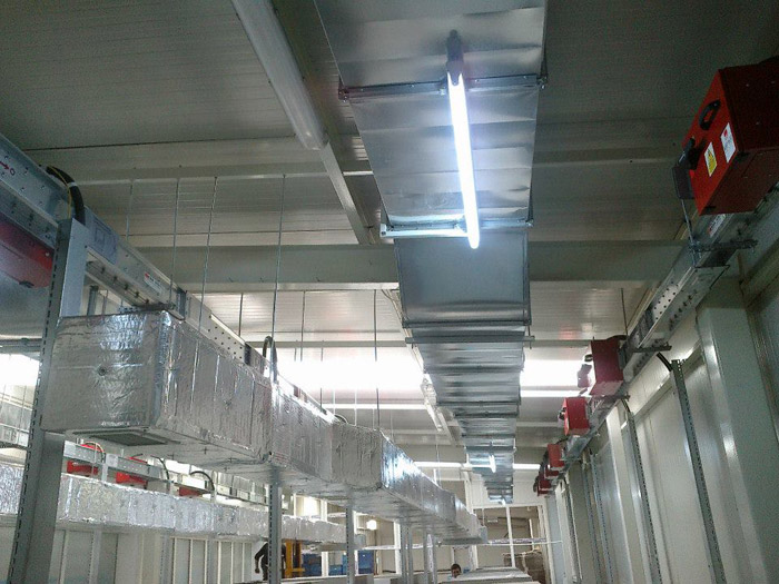 Lojistik depo havalandırma sistemleri ve büyük hacimli alan iklimlendirme.